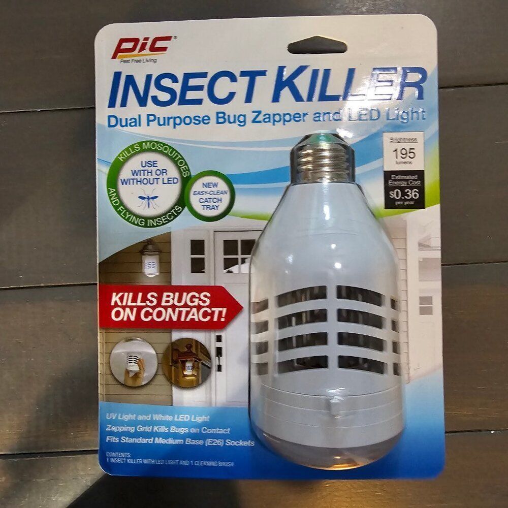 PIC Insect Killer Dual Purpose Bug Zapper LED Light bulb